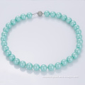 Latest Designs Light Blue Pearl Bead Necklace